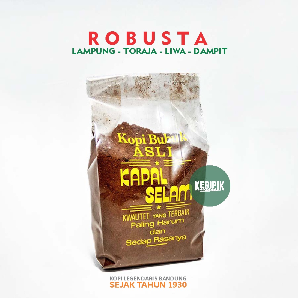 

Kopi Robusta Kapal Selam Bandung Liwa Toraja Lampung Dampit 250 gr