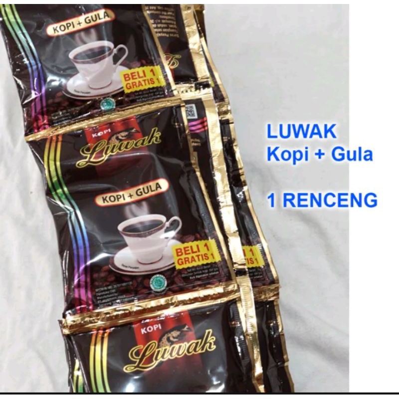 Kopi LUWAK HITAM KOPI dan GULA 20 Sachet -25g