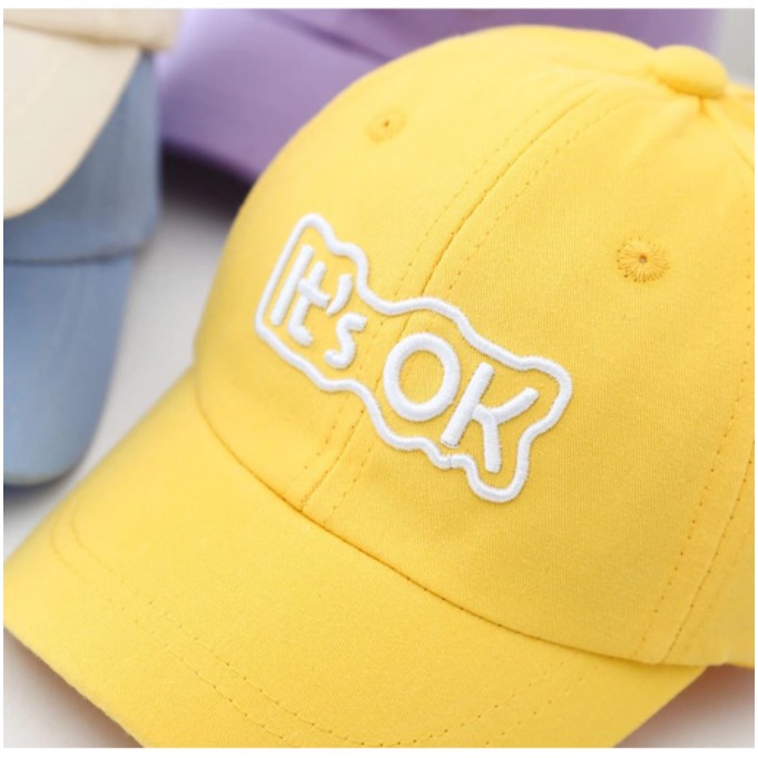 TOPI ANAK FASHION HAT TOPI MOTIF LUCU BORDIR UNISEX TOPI MOTIF BORIDR ITS' OK