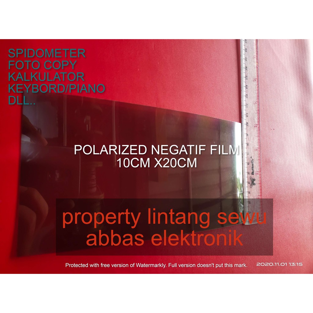 POLARIS POLARIZED NEGATIF FILM 10X20 LCD LAYAR SPEEDOMETER SPIDOMETER KALKULATOR KEYBOARD FOTO COPY