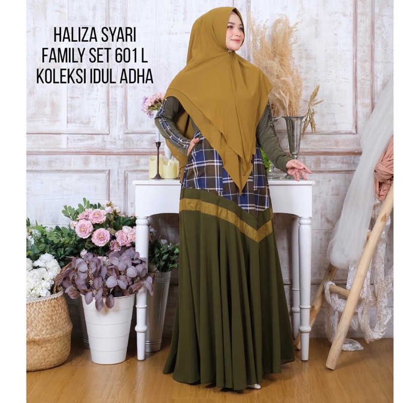 COUPLE DRESS MOM N KIDS ORI BY HALIZA SYARI