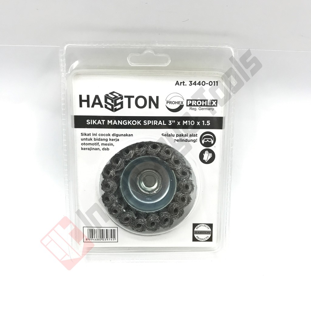 HASSTON PROHEX 3440-011 Sikat Kawat Mangkok KEPANG 3 Inch - Wheel Brush