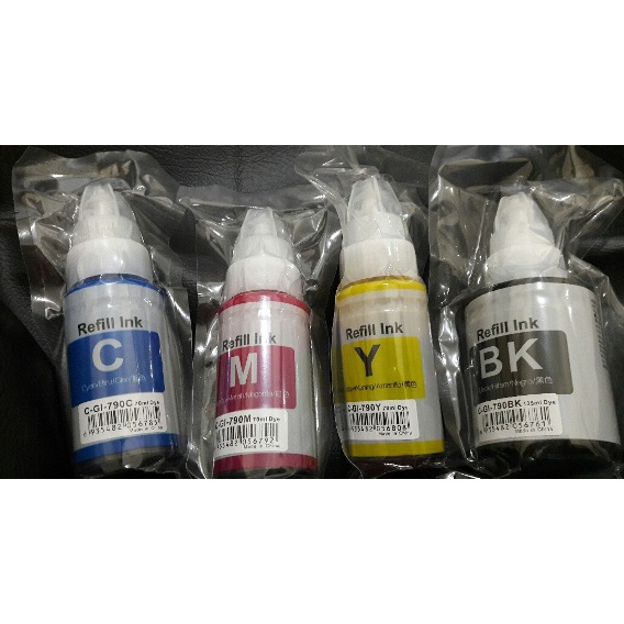 Tinta Canon 790 For Ink Printer (Gi790) G1000 G2000 G3000 G4000 G1010 G2010 TANPA DUS 1SET