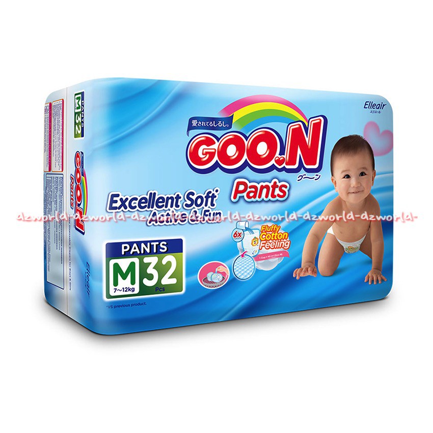 Goon Excellent Dry M 32 Pants diapers celana dengan daya serap cepat dan nyaman untuk sikecil