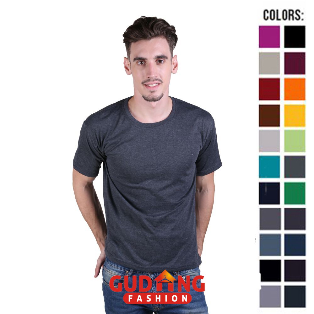 Kaos Pria Lengan Pendek Casual Simple Polos - Banyak Pilihan Warna PLS (COMB)