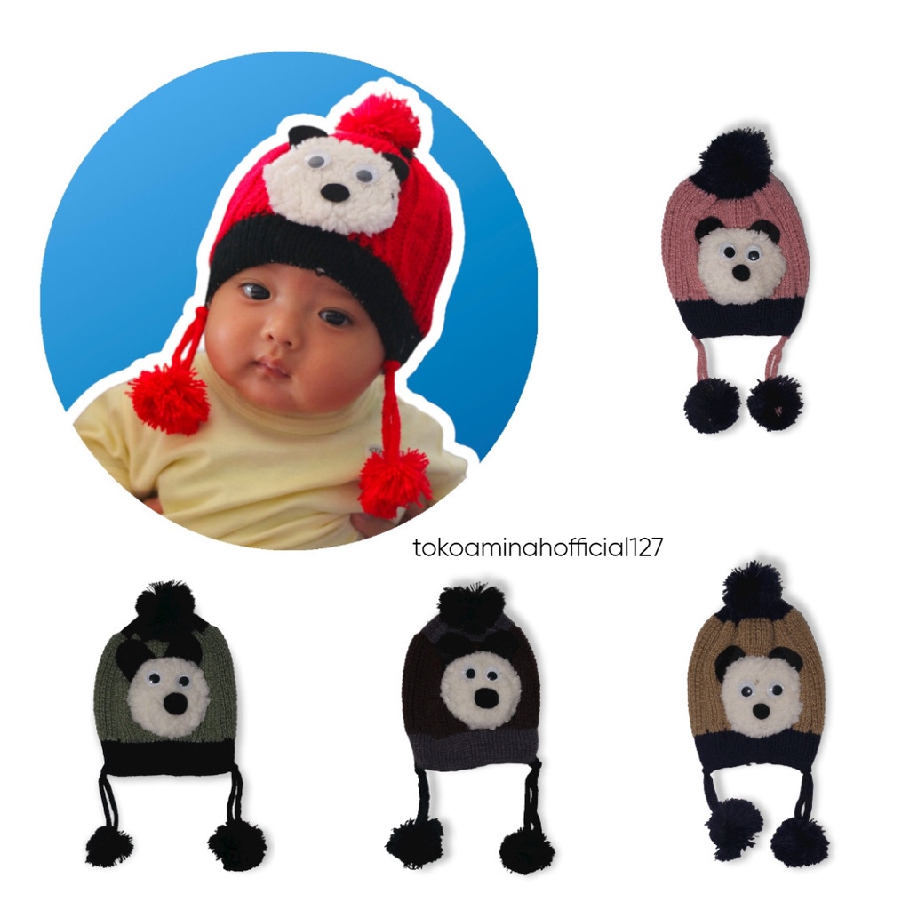 Kupluk bayi baru lahir / Kupluk bayi panda lucu / bisa cod termurah