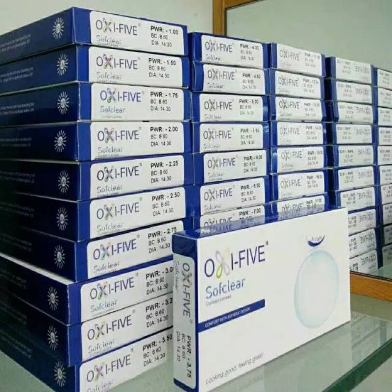 Softlens Oxi Five Bening Clear By Omega / Softlens Bening OXIFIVE Bulanan / softlens oxifive clear bening