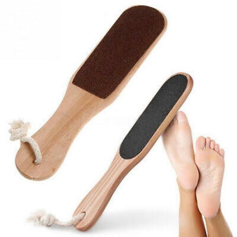 Asah asa callus shaver kayu alat gosok 2 sisi kulit mati foot file callus kaki pedicure