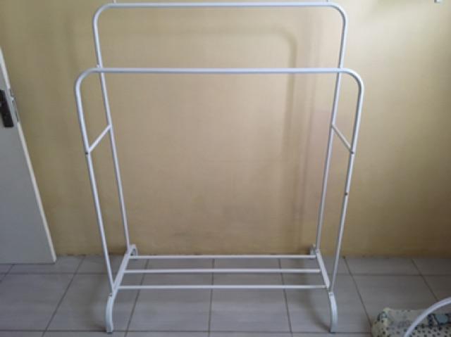[original] Rak Pakaian Clothes Hanger Gantungan Pakaian Double Garment Rack - Gantungan Baju (mh999)