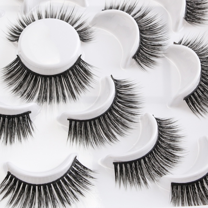 MAGEFY 10 Pairs/Box False Eyelashes Synthetic Hair 10-15mm Handmade Eyelash Soft Thick Natural  False Eyelashes Makeup Beauty Tools