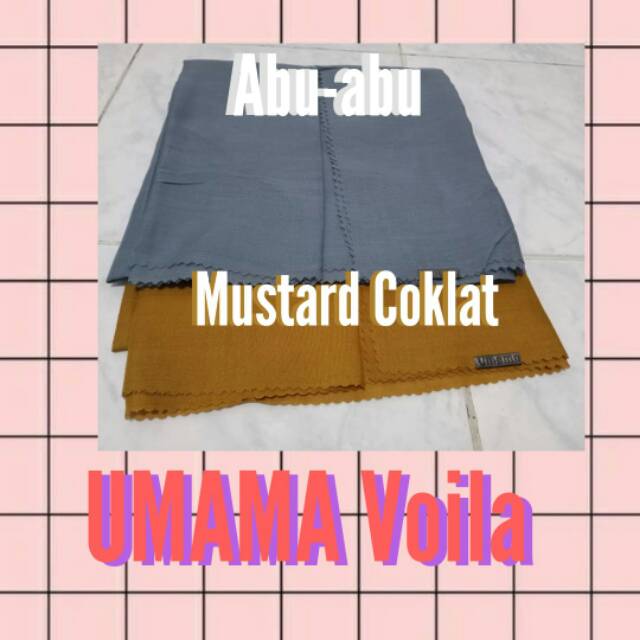 Kerudung segiempat polos umama voila