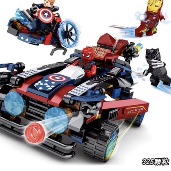 ✶ Mainan Anak Marvel Superhero Heroes Assemble MG169 MG221 Brick Marvel Captain America Iron Man Spi