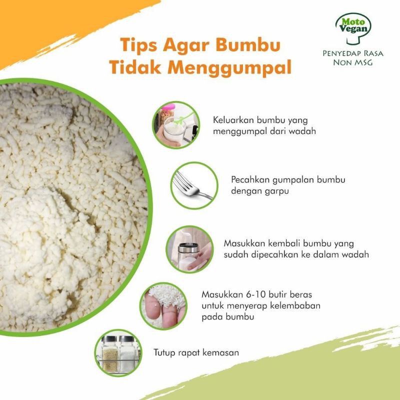 Kaldu Jamur Motovegan dari Bahan Alami Sachet 50 Gram