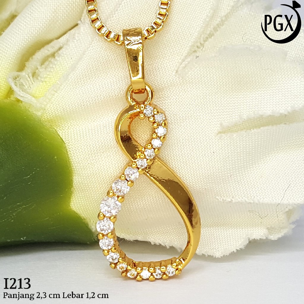 PGX Liontin Kalung Xuping Wanita Perhiasan Lapis Emas Aksesoris Fashion - I213