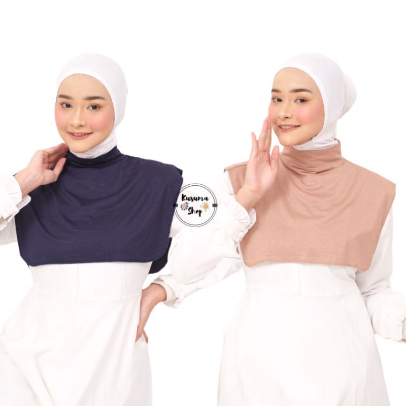 manset leher sampai nutup dada  bahan rayon super