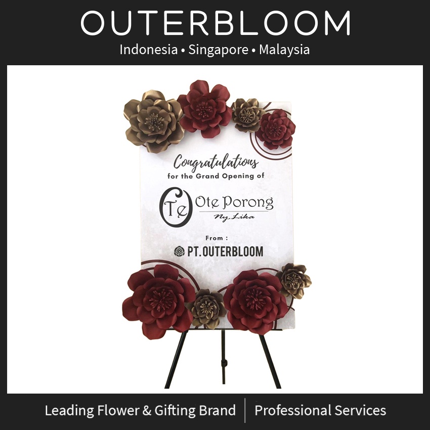 papan bunga kertas   outerbloom caldora paper flower board