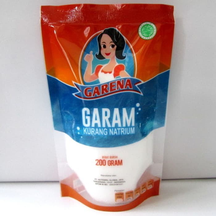 

Garena Garam Kurang Natrium 200Gr