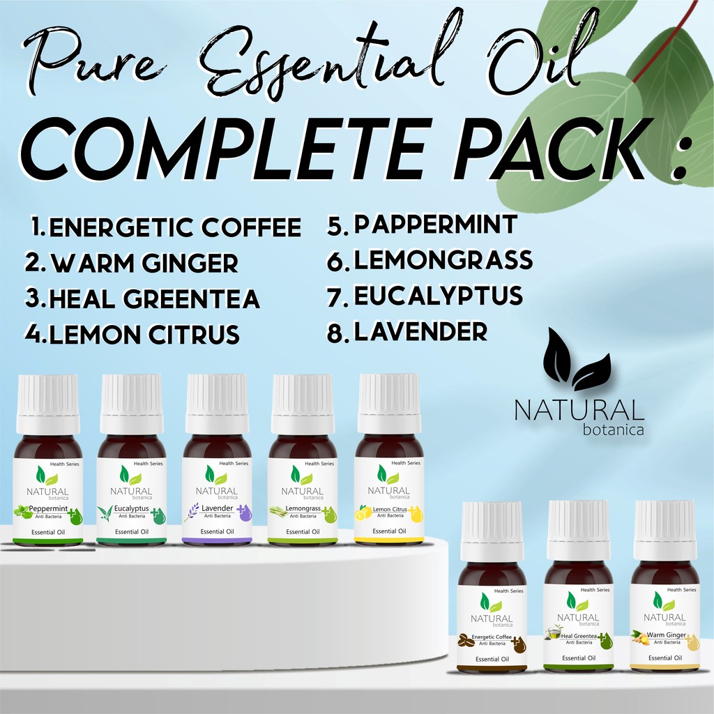 Pure Essential Oil Complete Pack Isi 8  Spesial Parcel Kado Hampers Gift Ramadhan Idul Fitri