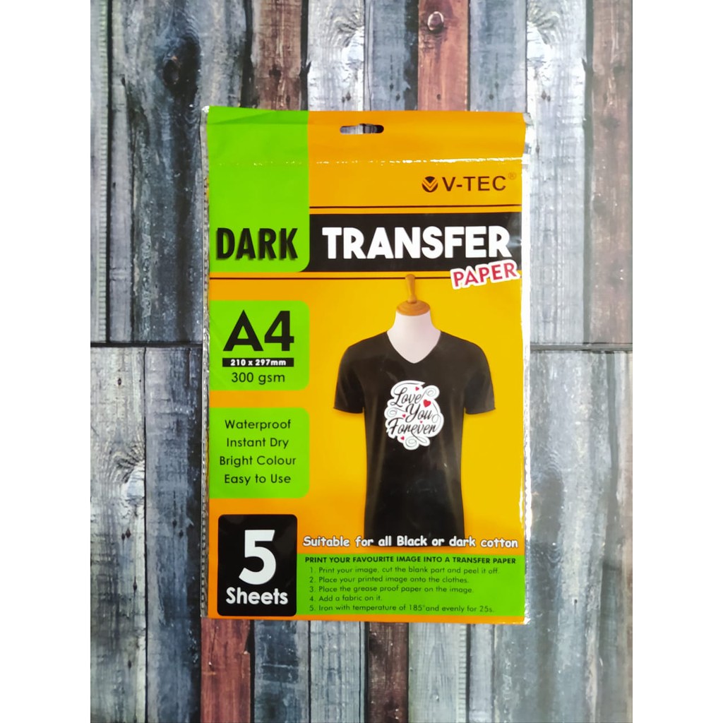 

V-TEC DARK TRANSFER PAPER DPT-9119 300GSM A4