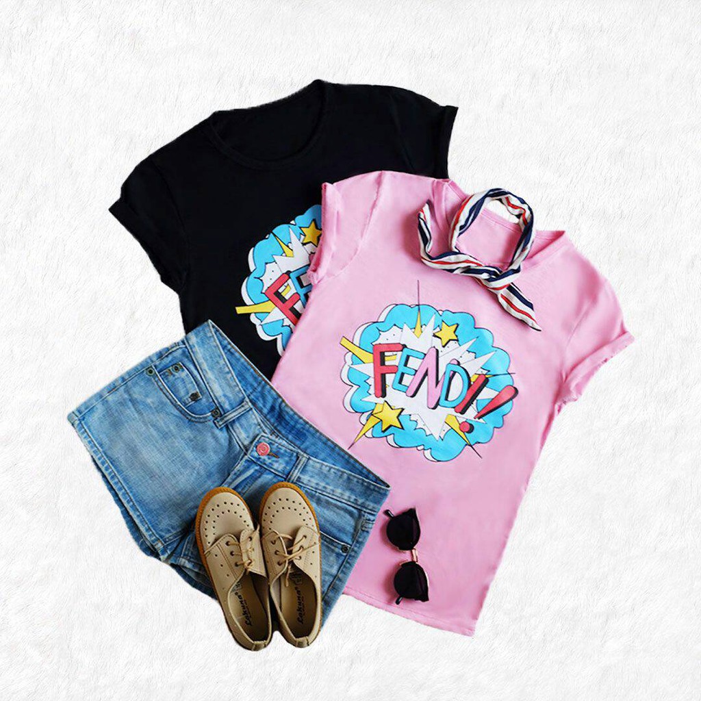 kaos cewe fendi