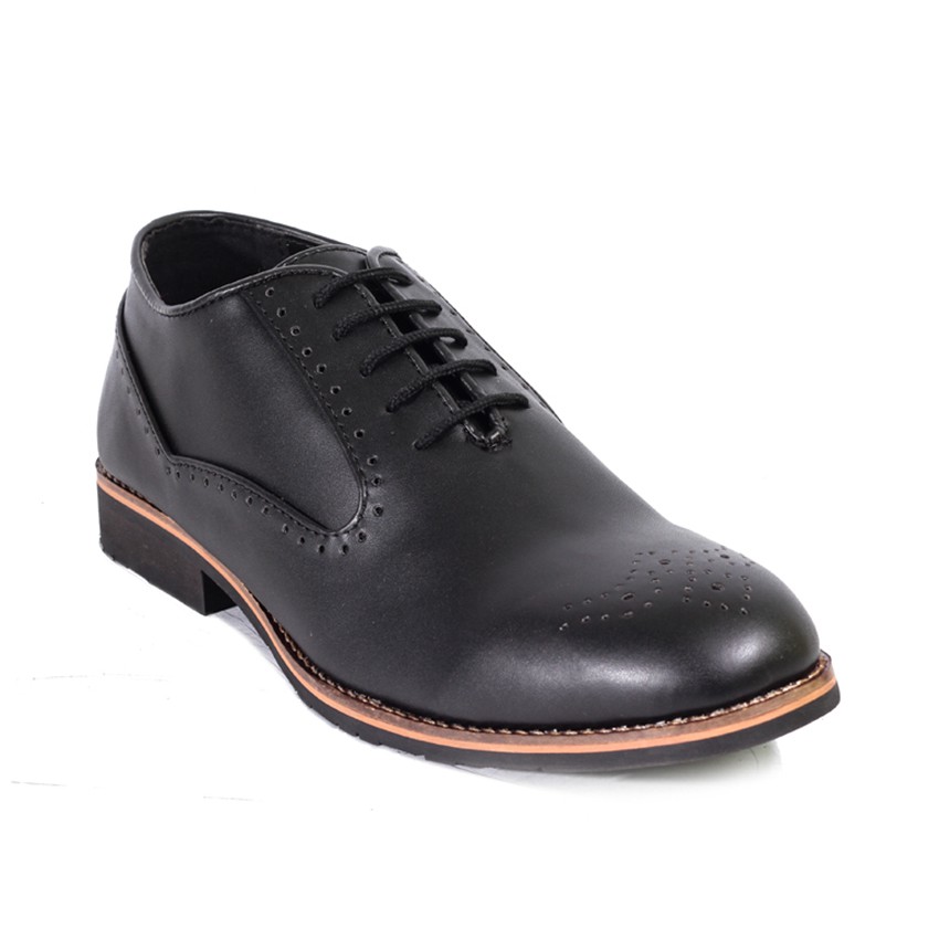 Cerberus Black | 39-45 | Sepatu Pantopel Casual Ori Klasik Kulit Pria Cowok Men Wingtip | FORIND x Lvnatica