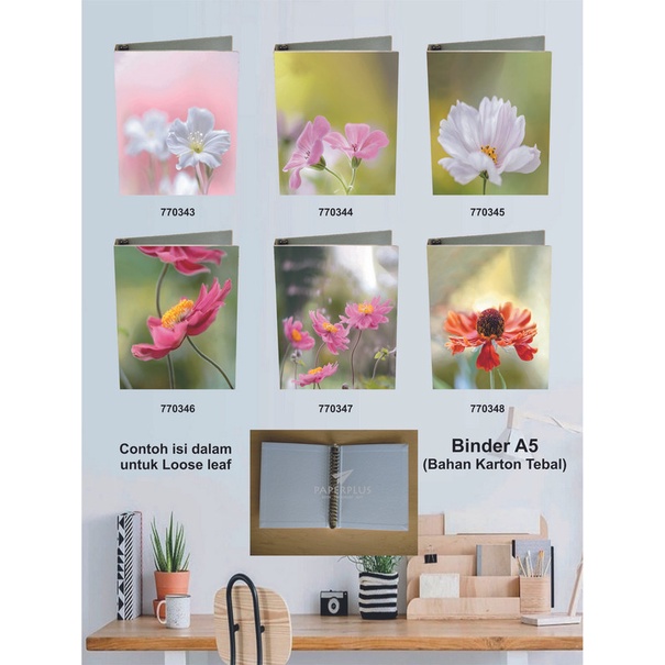 

Binder A5 / Binder Note A5 / Bunga / Set 2911