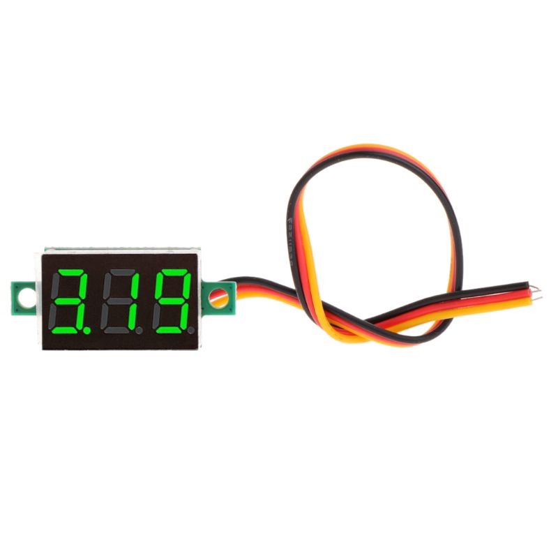 Btsg LED Voltage Display Voltmeter Gauge Tester 3kabel 0.36 &quot;Untuk Dc0~100V Untuk Motorc