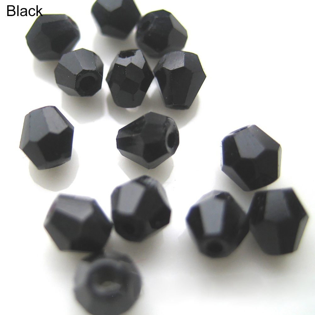 Manik Spacer Loose Kristal Rhinestone Sudut Bicone 4mm untuk Membuat Perhiasan 100 Pcs