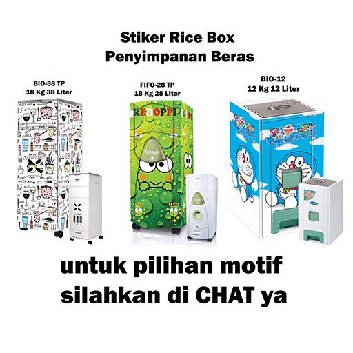 New stiker RICE BOX tempat penyimpanan beras