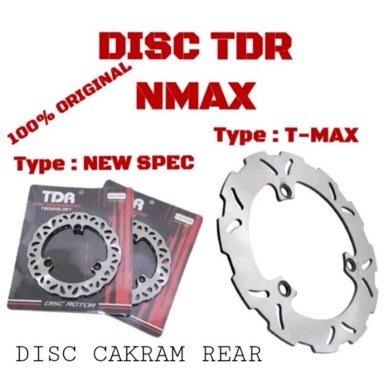 DISC CAKRAM NMAX OLD/NMAX NEW LEXY AEROX(PNP)DEPAN/BELAKANG ORIGINAL TDR UKURAN DISC STANDAR TDR