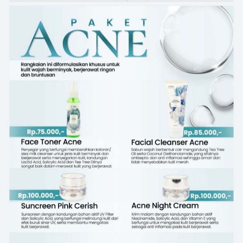 Jglow Skincare Paket Acne Whitening Glowing Skin / Paket Jerawat / Perawatan Wajah Bpom Original-1