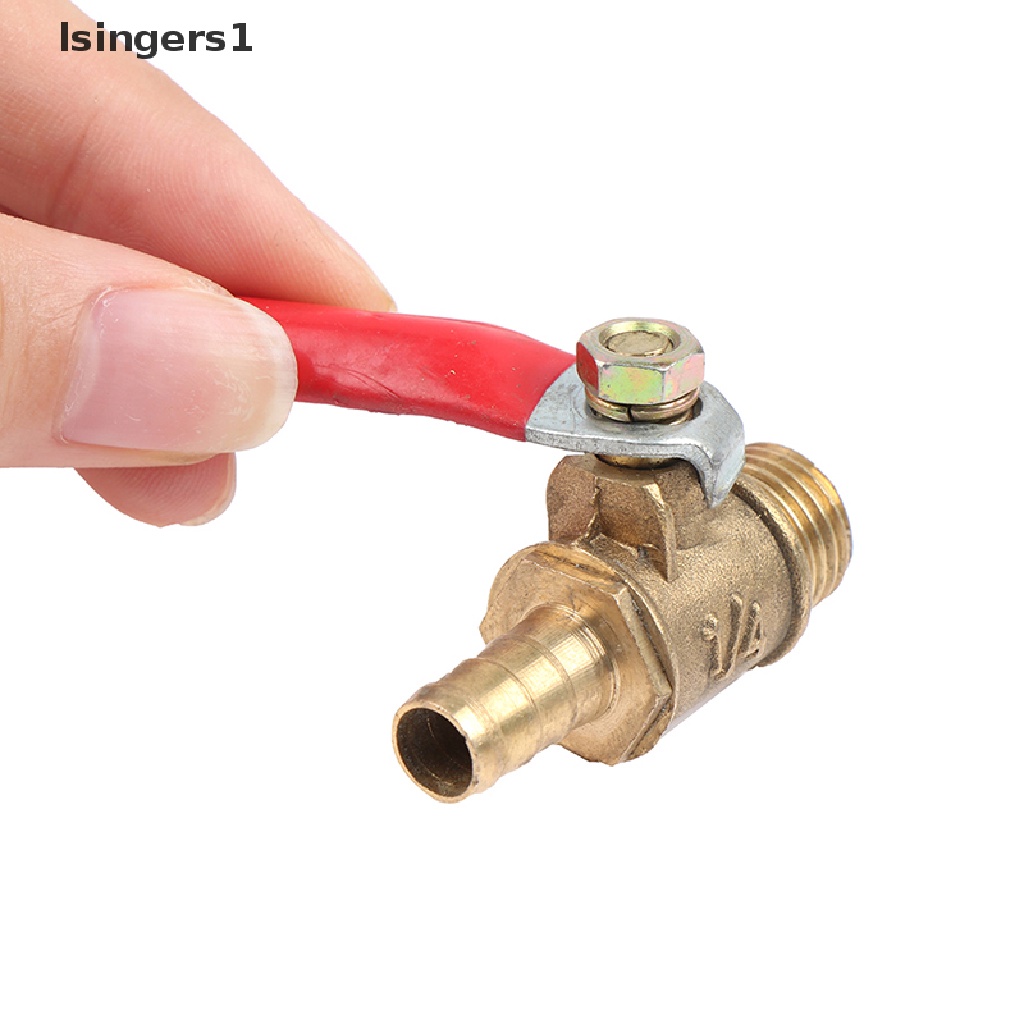 (lsingers1) Adapter Konektor Katup Bola Kuningan Male 1 / 4 &quot;3 / 8&quot; 1 / 2 &quot;BSP