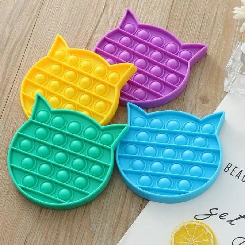 Bubble Push Pop It Cat- Mainan Anak its Popit Popits Fidget Toy