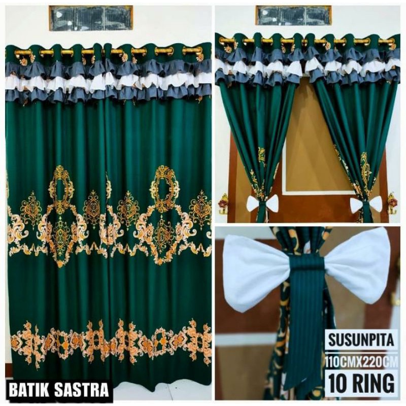 GORDEN RUMBAI SUSUN PITA SEMOKRING 10 MOTIF BATIK SASTRA