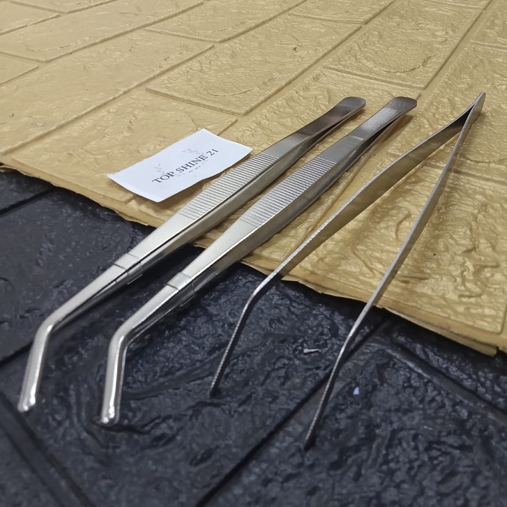 Pinset Stainles Bengkok / Cupit Bengkok Ukuran 25cm