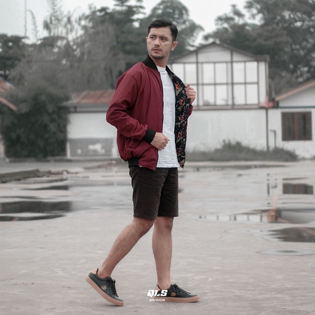 Jaket Parasut Bolak Balik Jaket Bomber Waterproof Jaket Pria