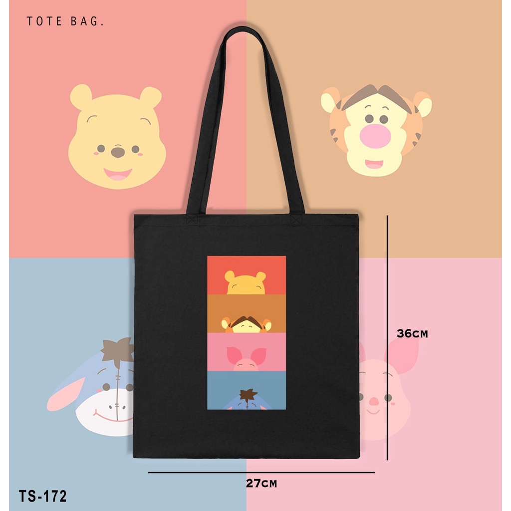 TOTE BAG GAMBAR POOH EDITION / REAL PICTURE / CUSTOM TOTEBAG