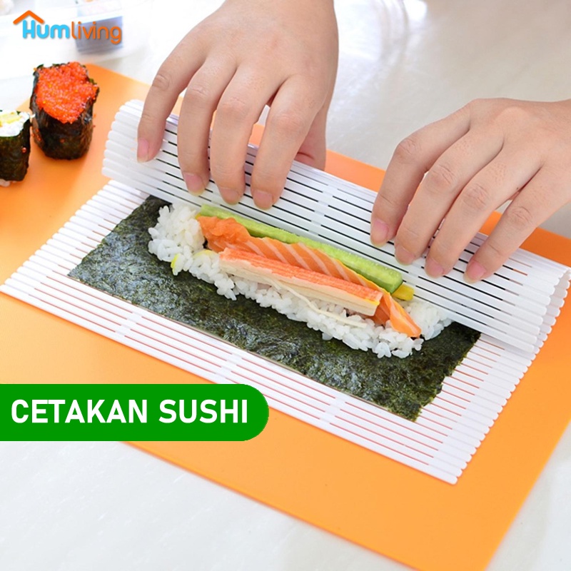 Pembuat, Cetakan Gulungan Sushi Groove, Sushi Tei, Sushi Joobu, Nori Seaweed Sushi Roll Maker, Aman,