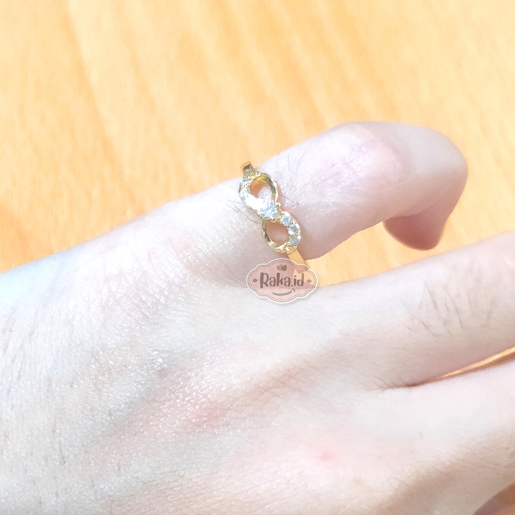 Cincin Anak Motif Infinity Mata Satu Gold Adjustable Perhiasan Anak 999