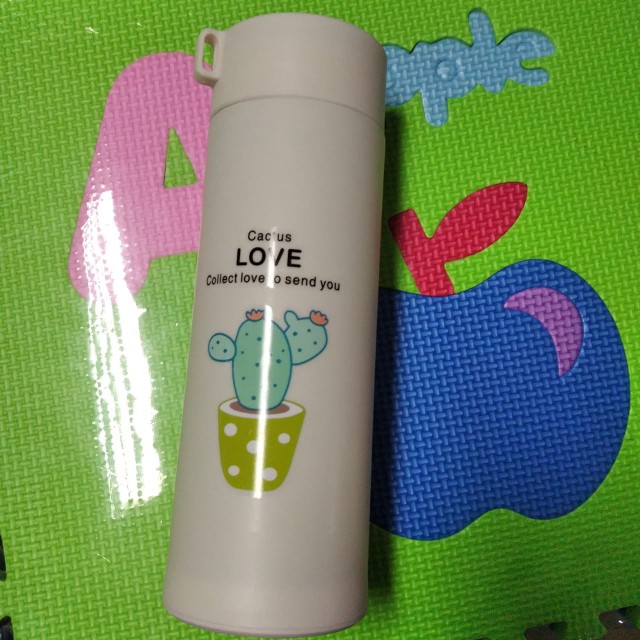 Botol Minum Kaca Love Kaktus Lucu