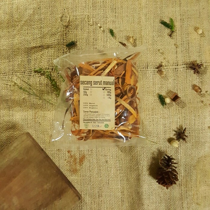 

SECANG KAYU KERING SERUT MANUAL 1000 GRAM - Caesalpinia Sappan -