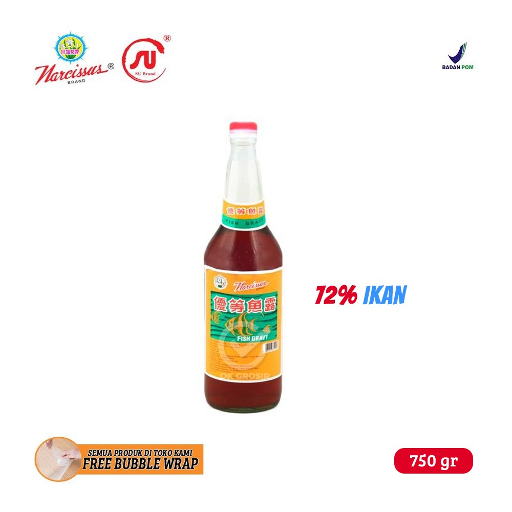 

Kecap Ikan 72% / Fish Sauce / Fish Gravy Narcissus SU Brand (750 gr)