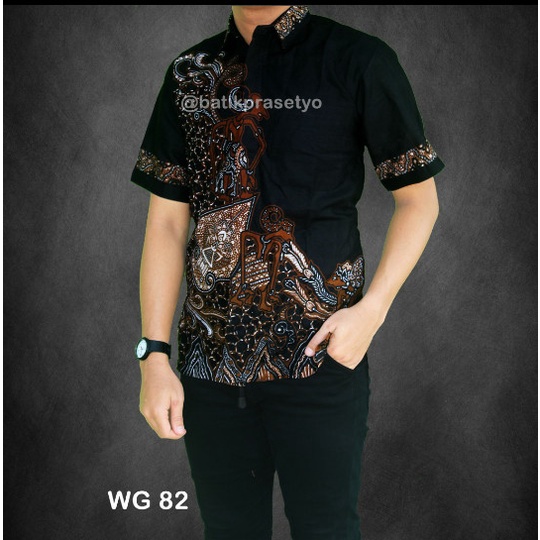 TERMURAH- kemeja batik pria modern.wg coklat
