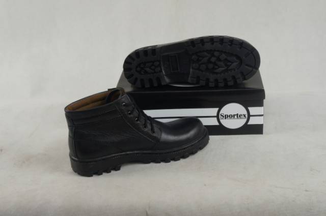 Safety boot ujung besi 100% kulit asli type 01 by sportex