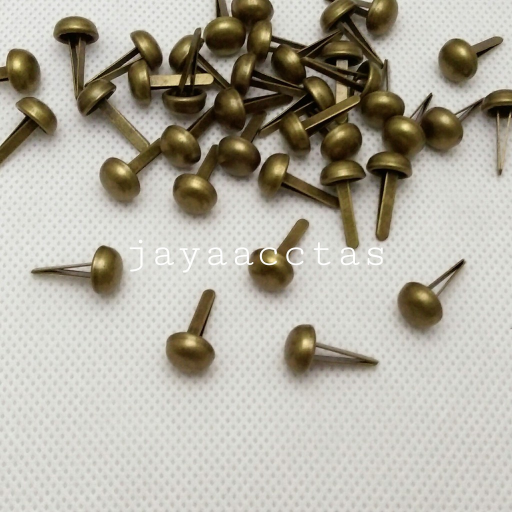 TOPONG KAKI TAS JEPIT BULAT ANTIC GOLD 1.0 CM
