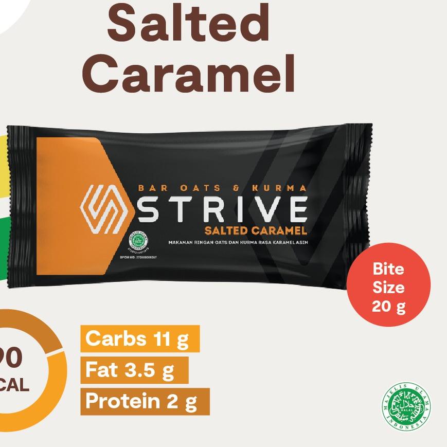 

SALE✅Strive Energy Bar Bite Size Salted Caramel - 20 gr x 5 pcs|RA5
