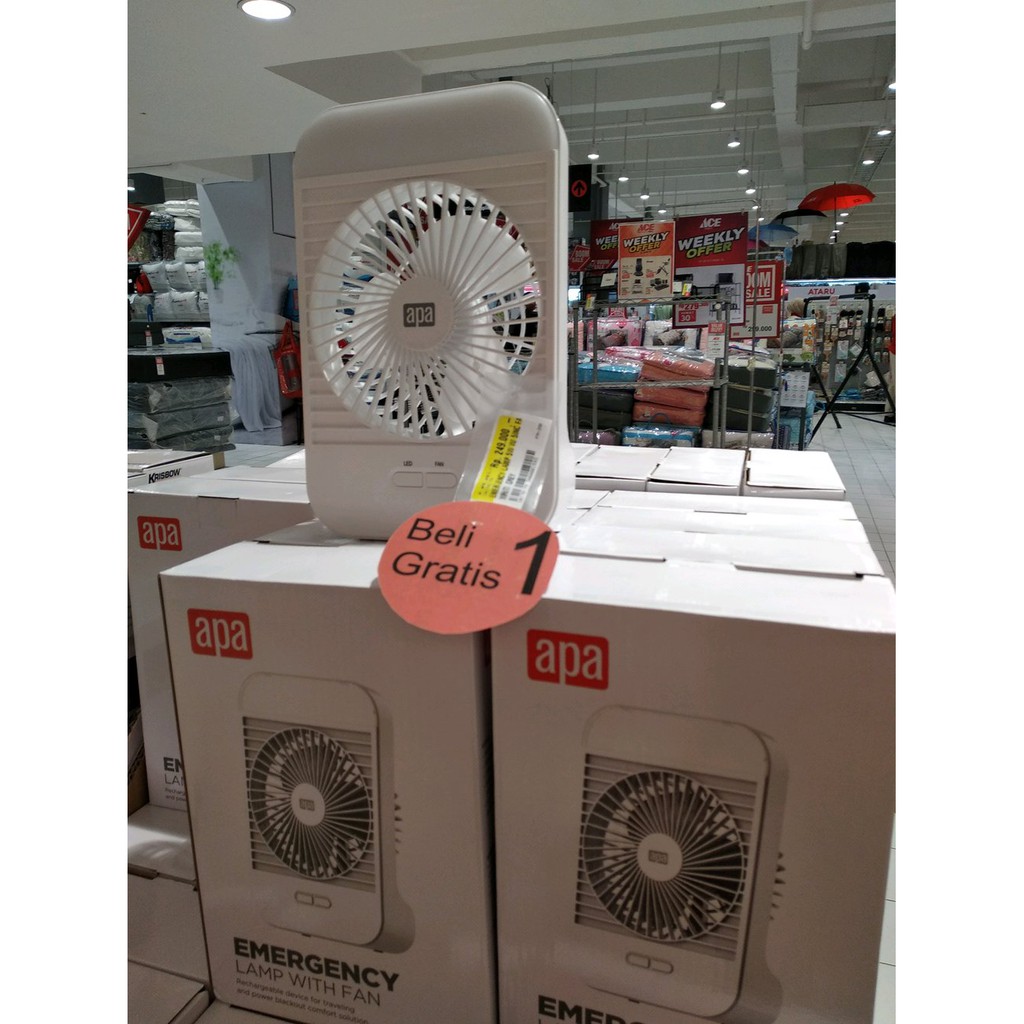 EMERGENCY LAMP WITH FAN By APA - lampu emergency ace hardware - kipas angin ace hardware Limited