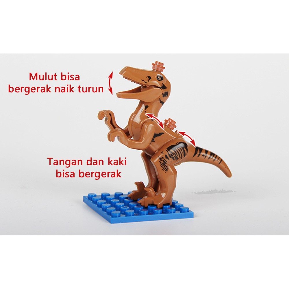 【Stok Baru】Mainan dinosaurus Jurassic balok mainan Pendidikan