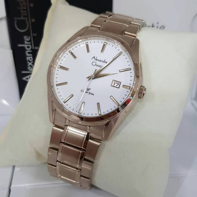 JAM TANGAN ALEXANDRE CHRISTIE AC8554 ROSEGOLD ORIGINAL