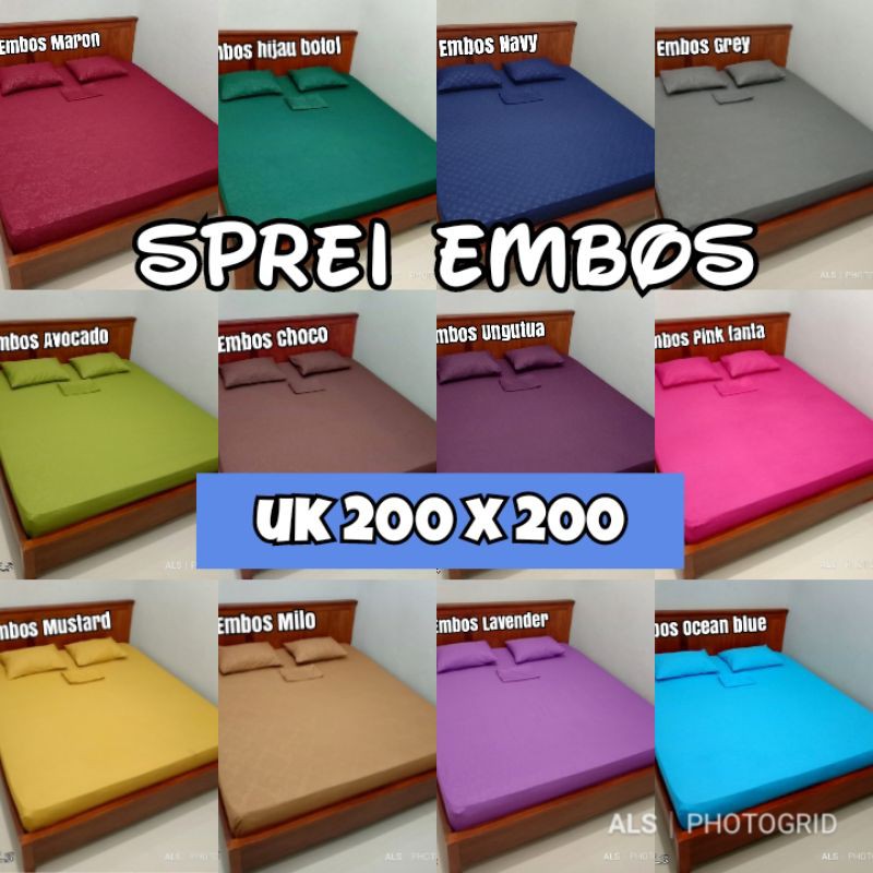 Sprei Embos Polos 200x200 extra king Sprei Homemade Polos Embos ko